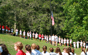 Flag Ceremony Girl Camp