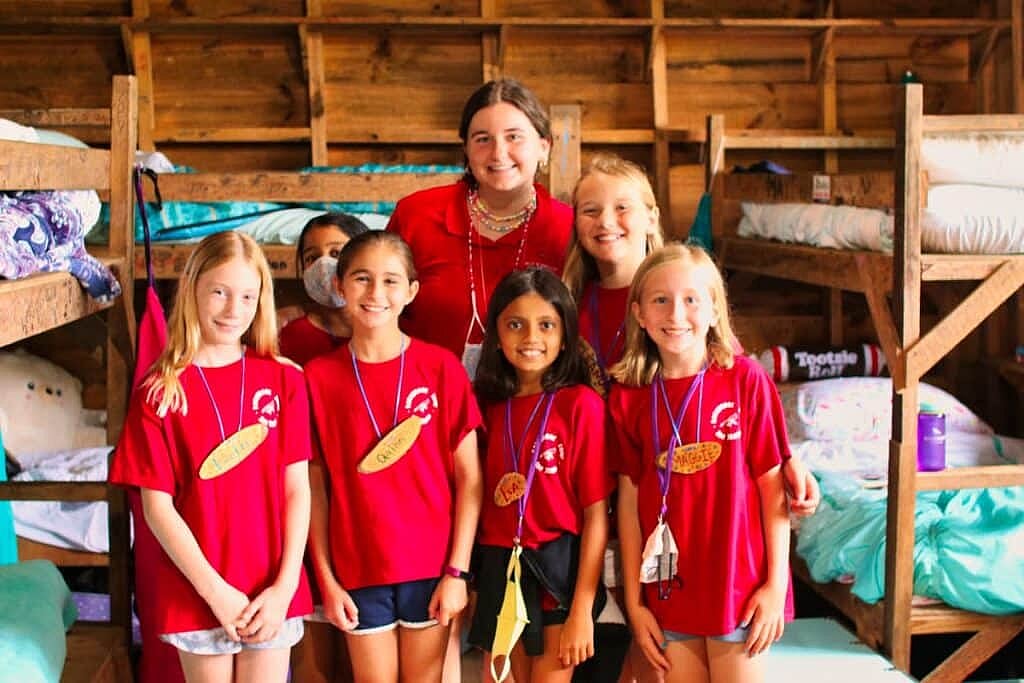 summer camp cabin of girls