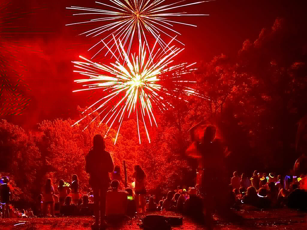 summer camp fireworks show