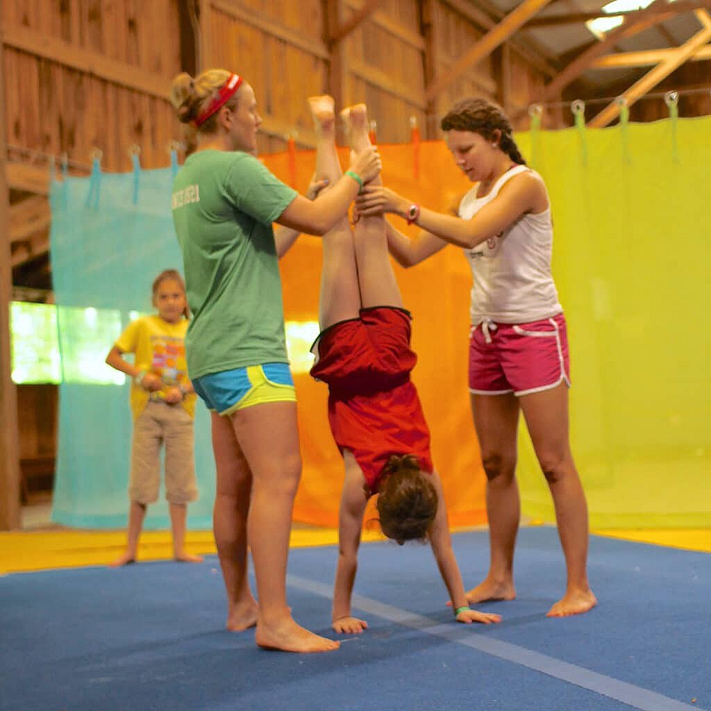 camp gymnastics instruction