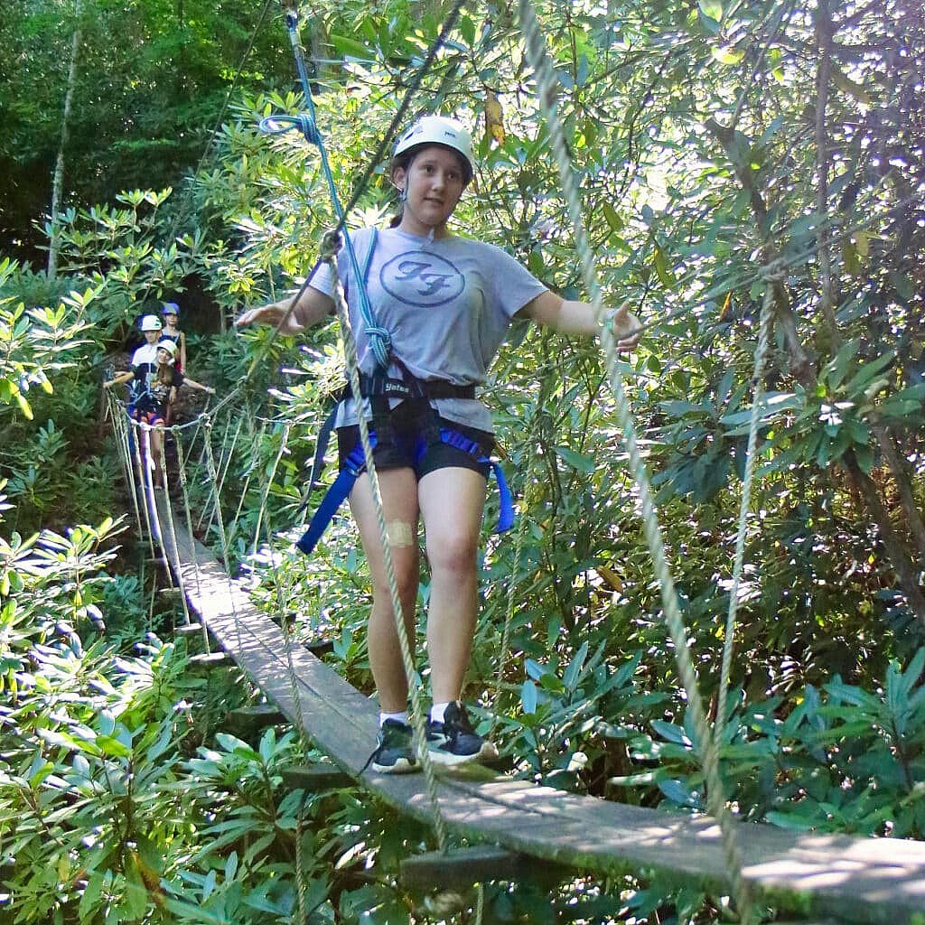 camp challenge course bridge
