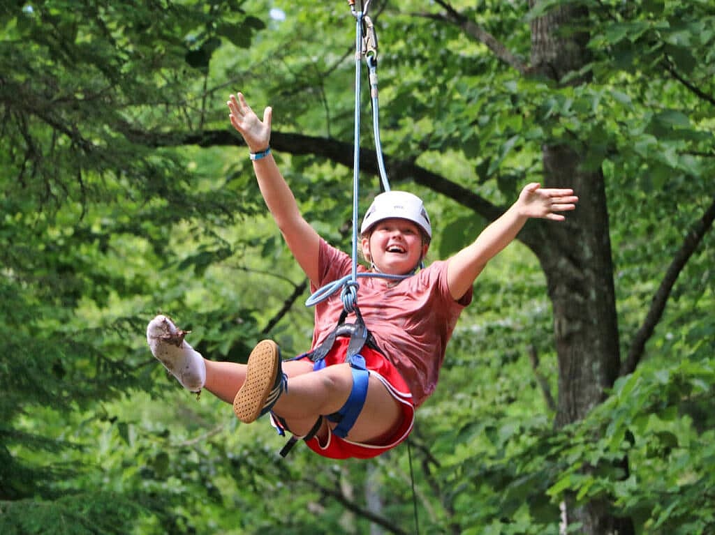 summer camp zipline joy