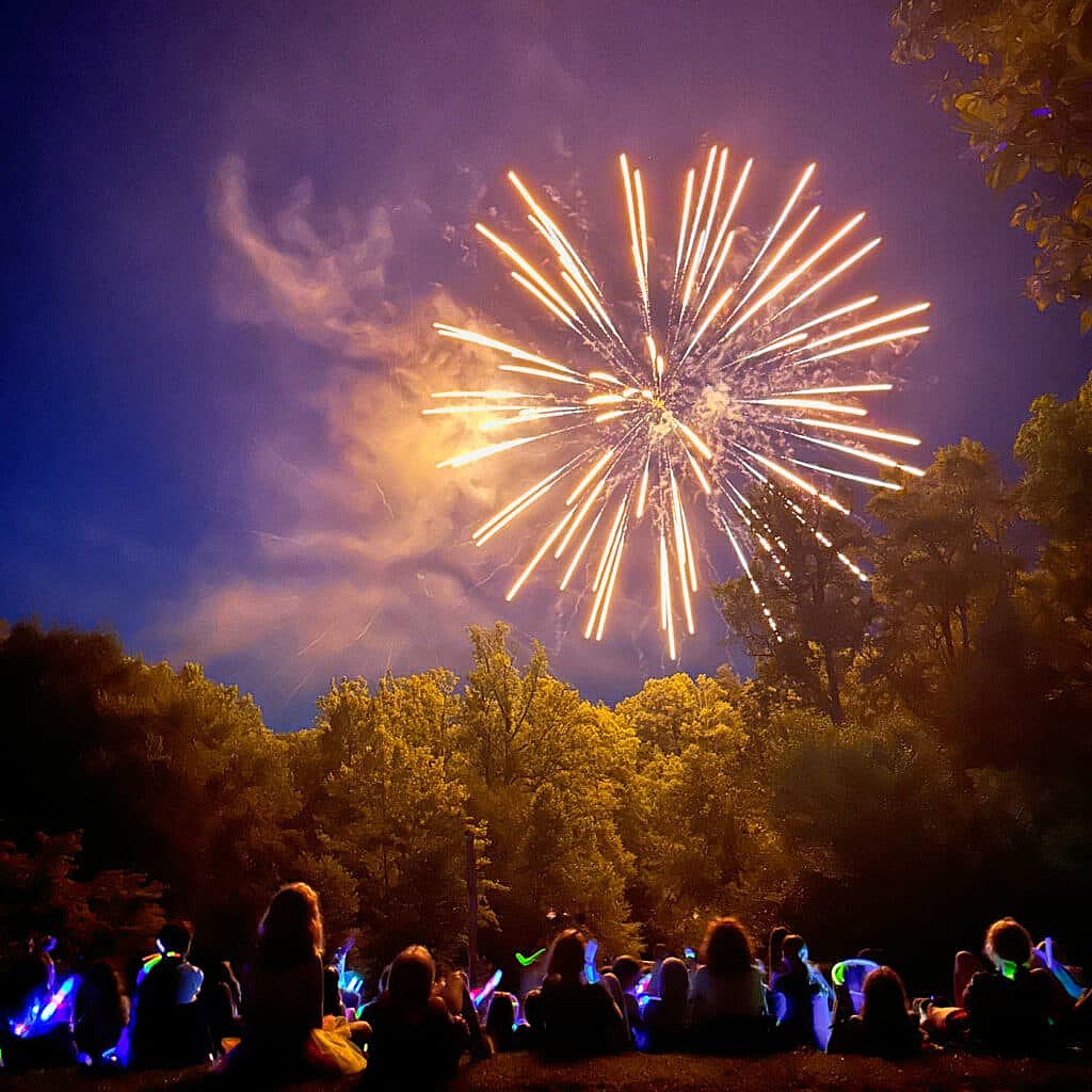 summer camp fireworks show