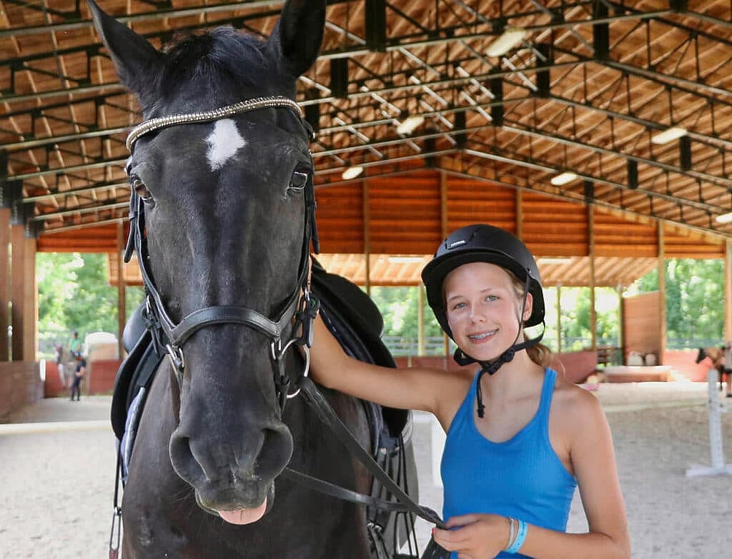 summer camp horse kid