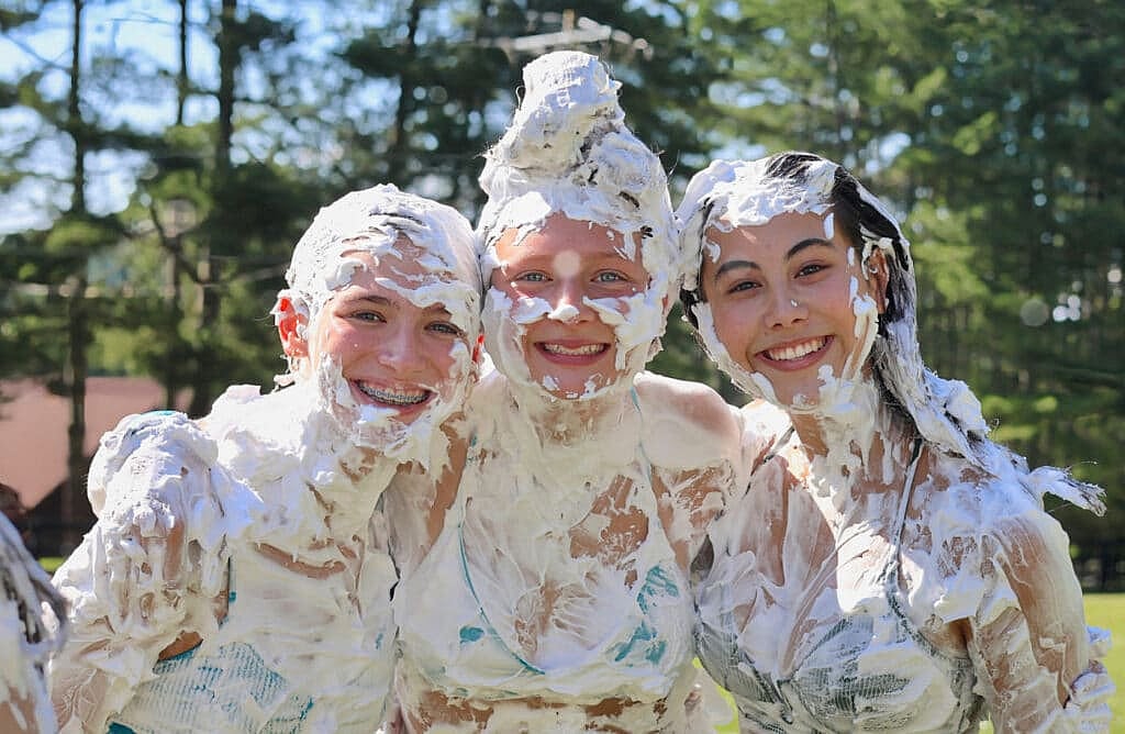summer camp shaving cream friends