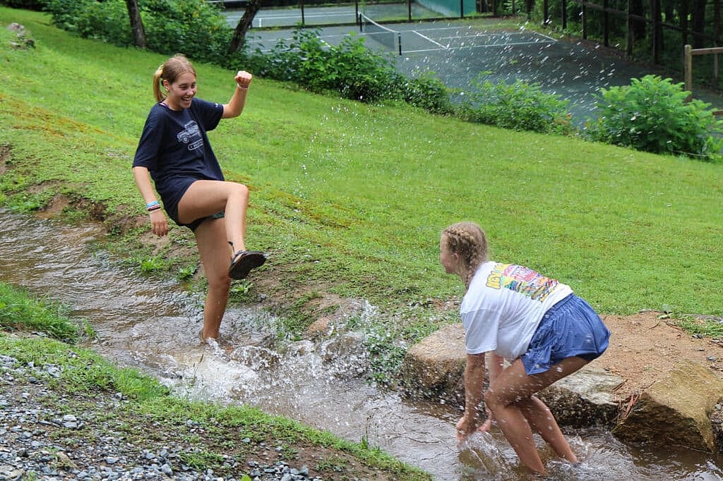 summer camp creek play