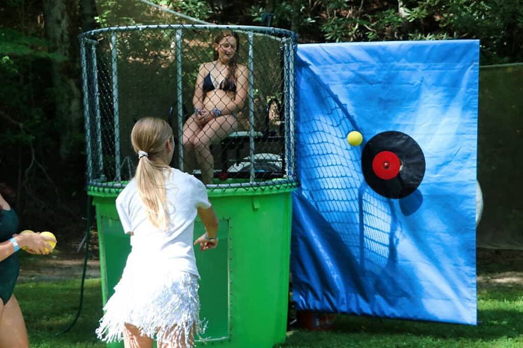 camp dunk tank game