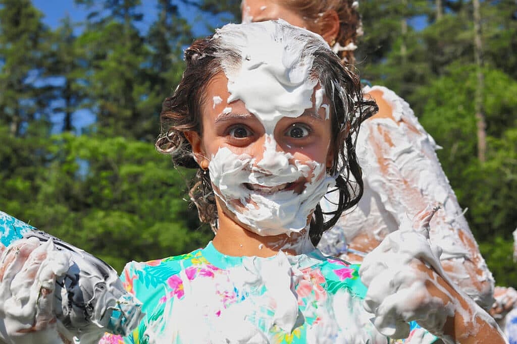 camp shaving cream kid