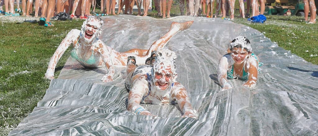 camp shaving cream slide