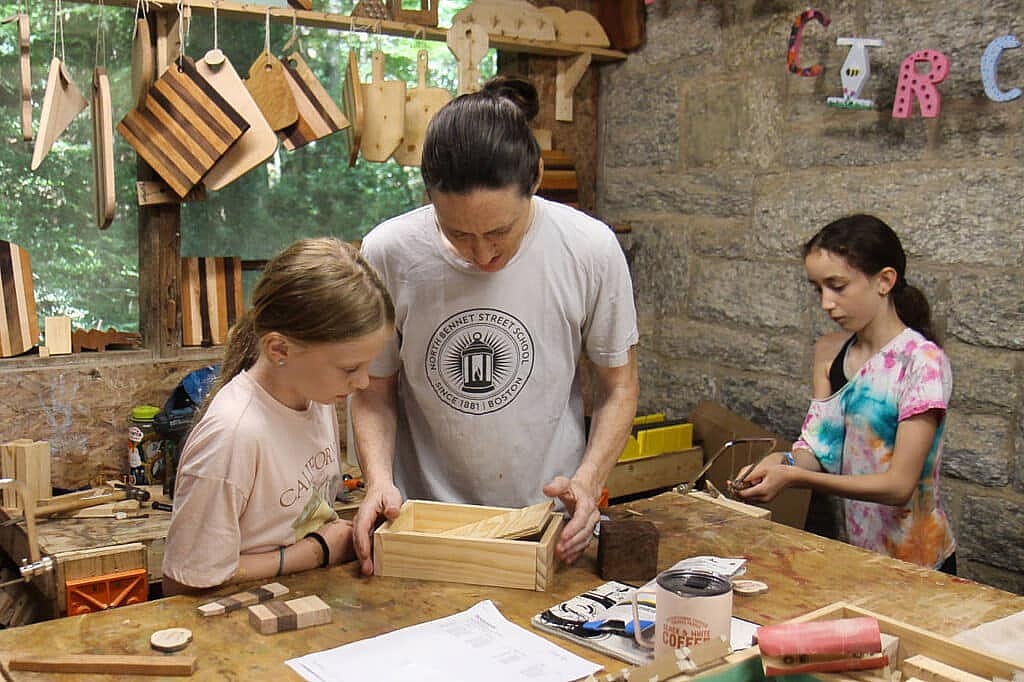 Camp woodworking class