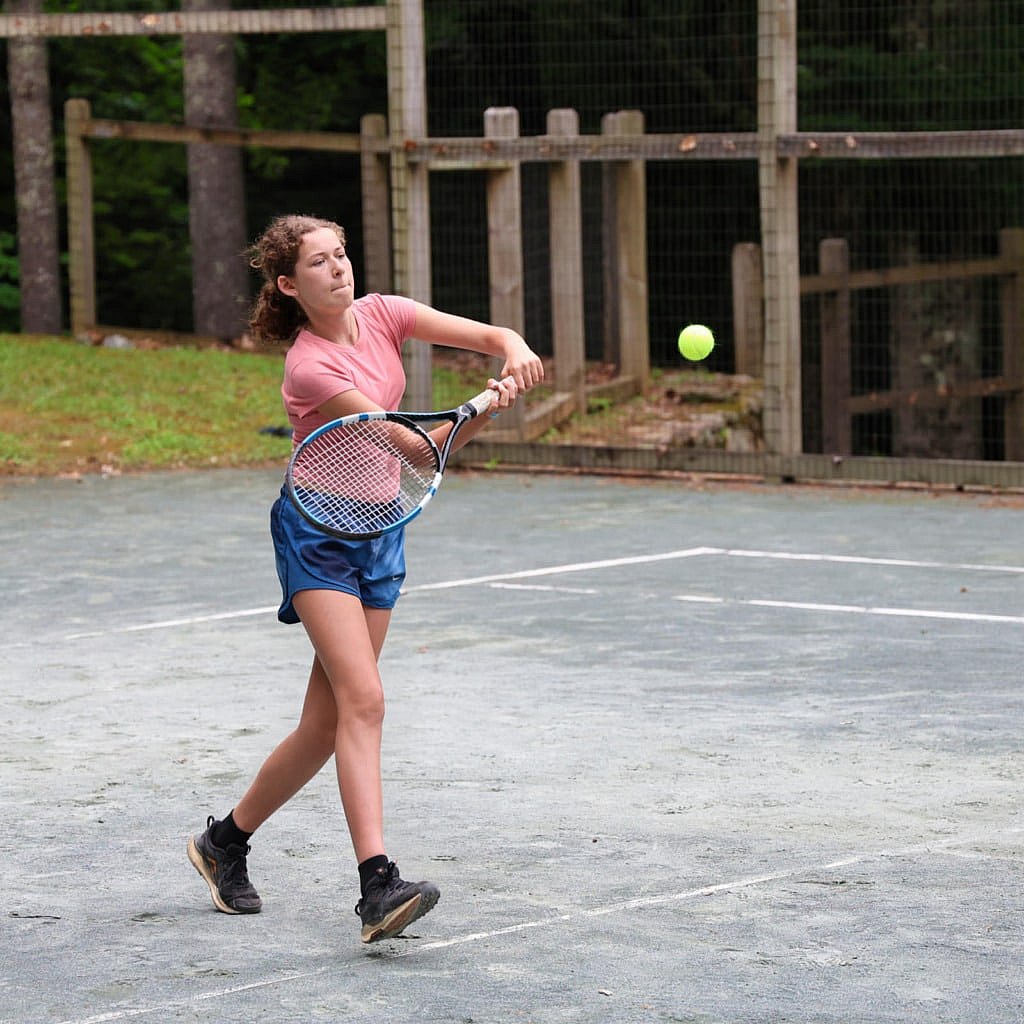 summer camp tennis shot