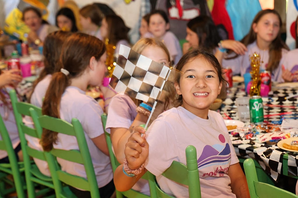 camp girl as racing party
