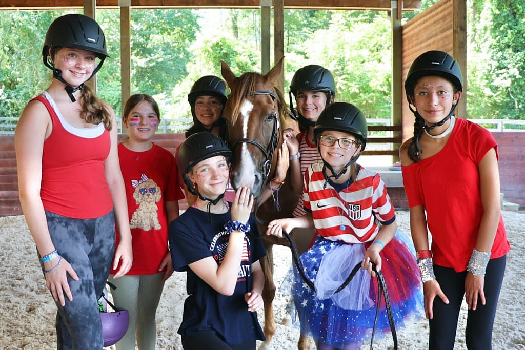 horse girls on 4th of July