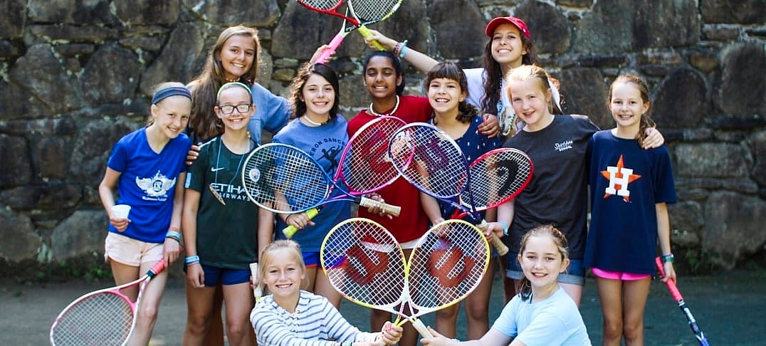 tennis at girls summer camp