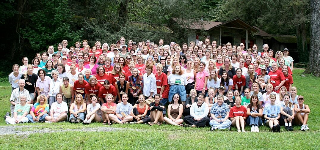 girls summer camp reunion group