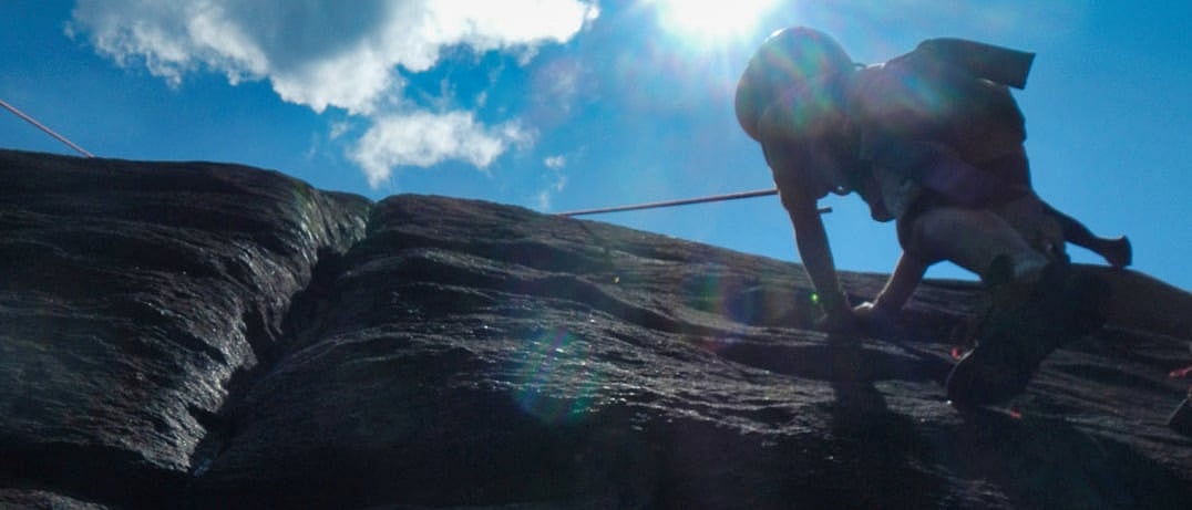 camp kid rock climbing