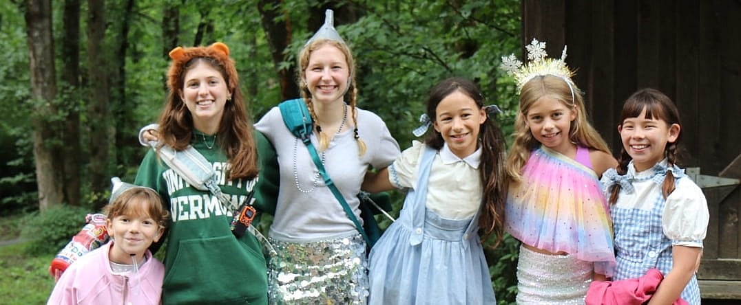 camp girls dressed up