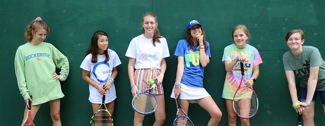 girls tennis campers