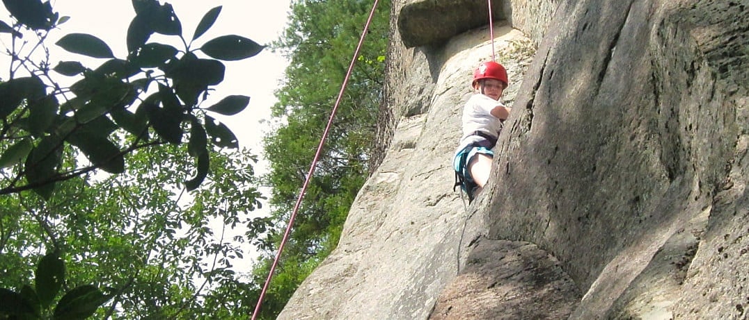 camp girl climbing