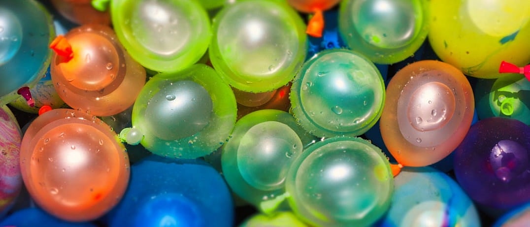 colorful water baloons