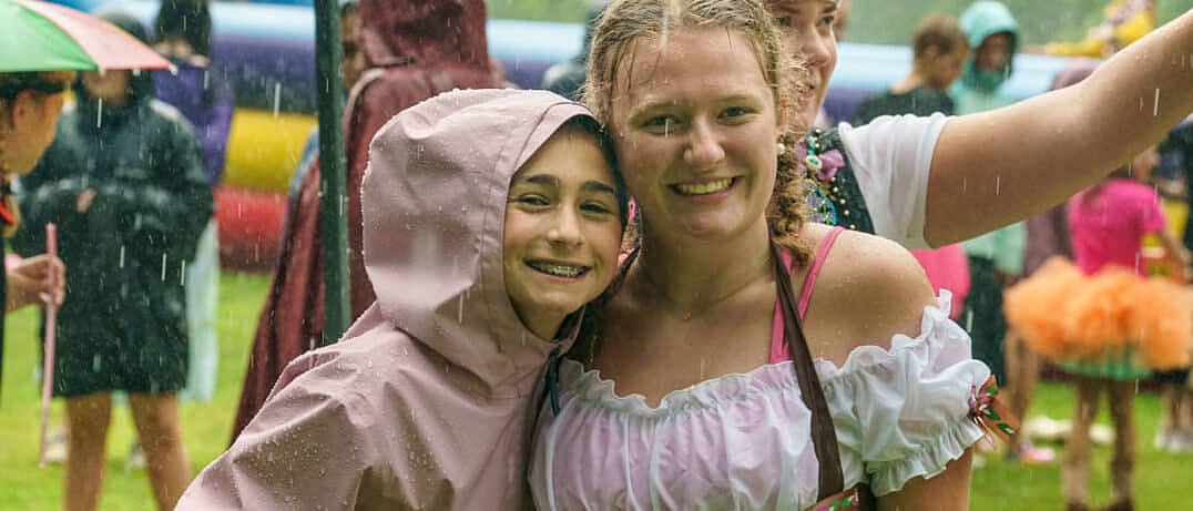 rainy event at camp
