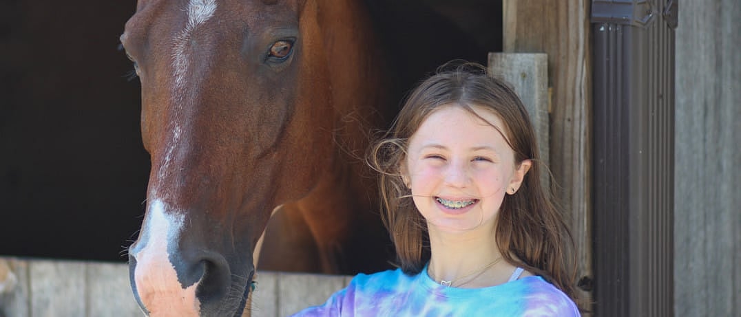 summer camp horse kid