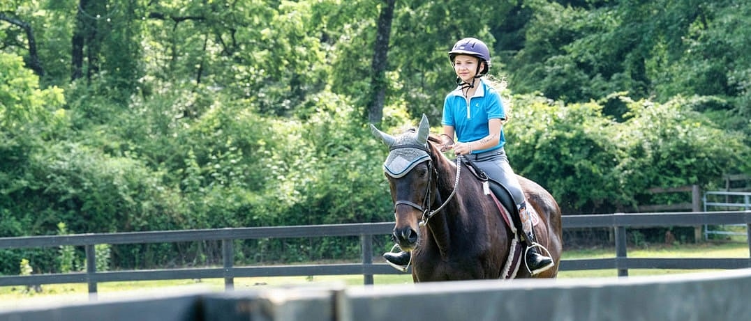 confident girl camp horseback rider