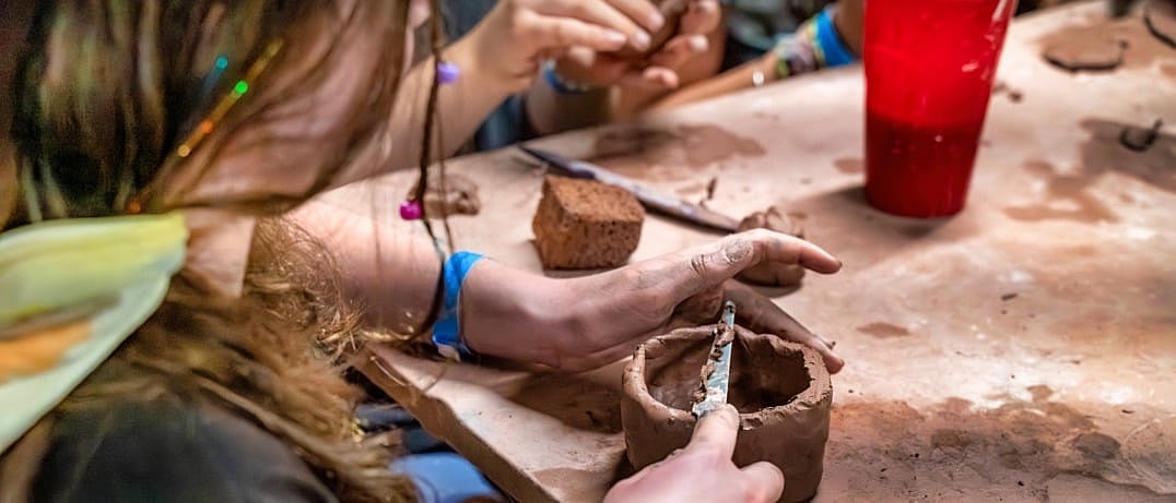 camp pottery project in class