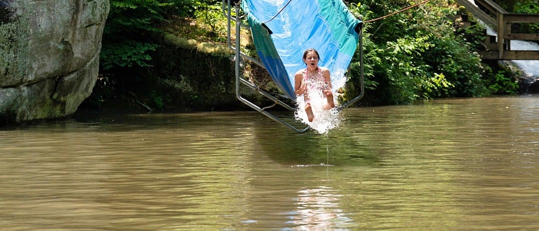 watersliding camp kid