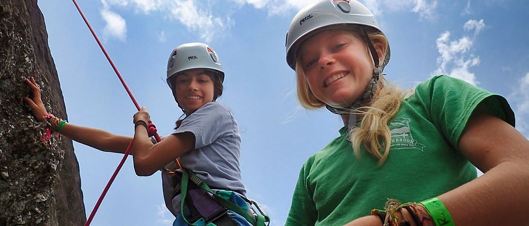 girl adventure climbing camp
