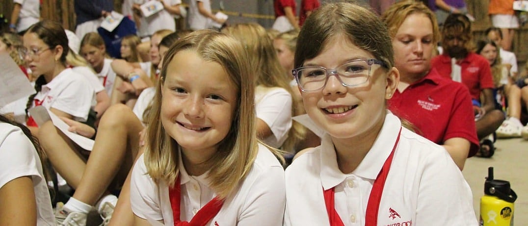 young camp girls in uniform
