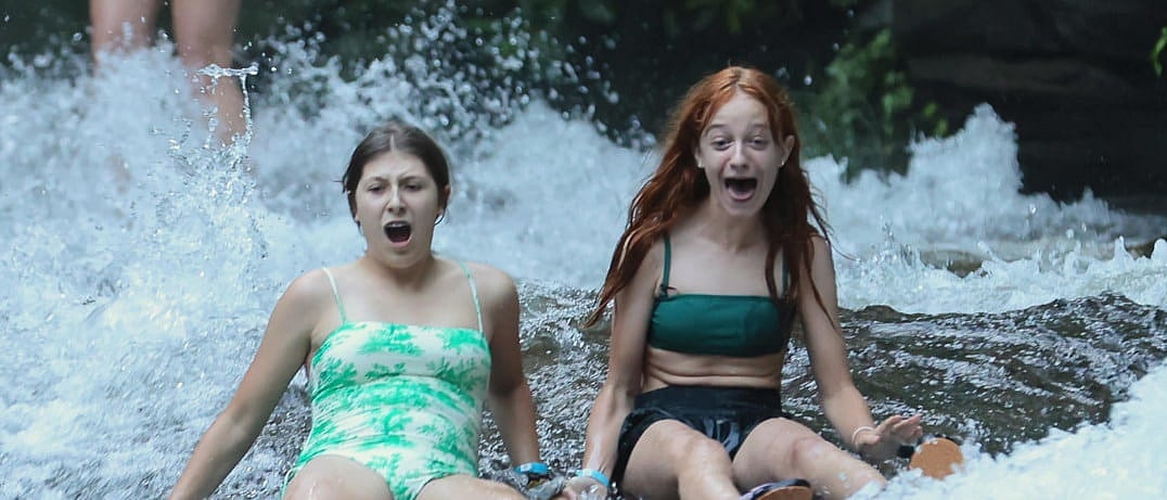 summer camp splashing fun