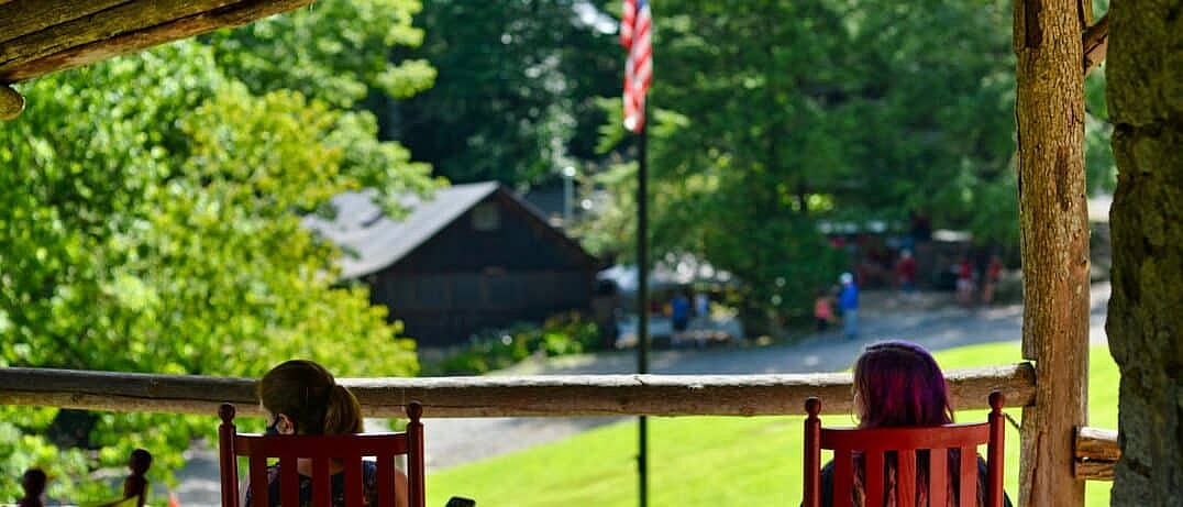 camp porch relaxed togetherness