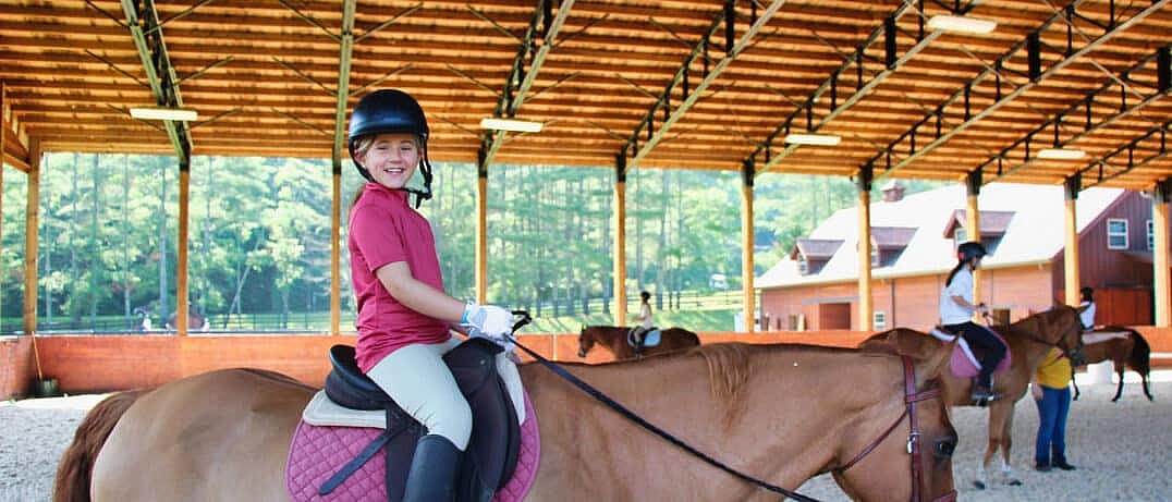 girls horse camp kid