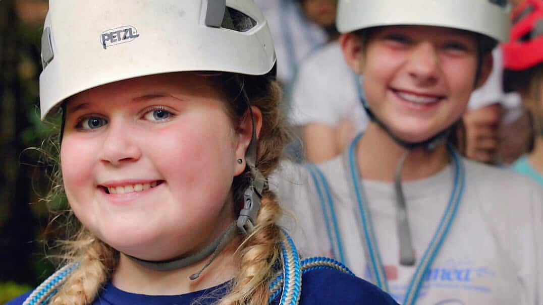 summer camp girls smiling