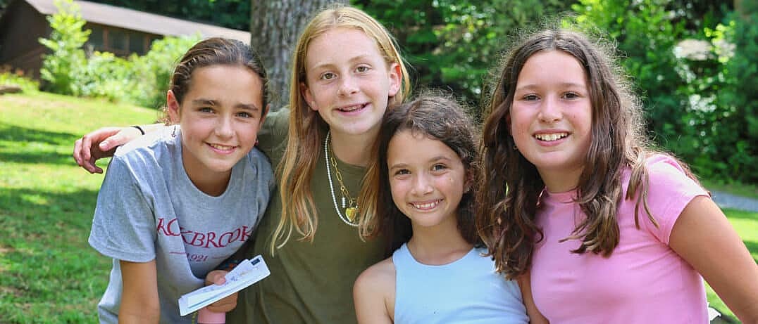 happy relaxed campers