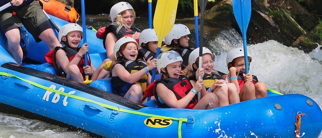 summer camp whitewater rafting thrill