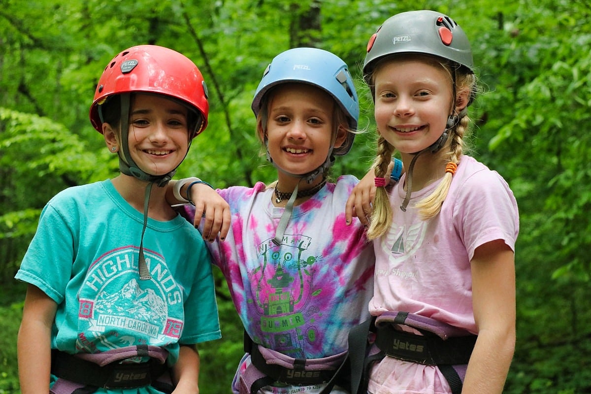 summer camp girl climbers