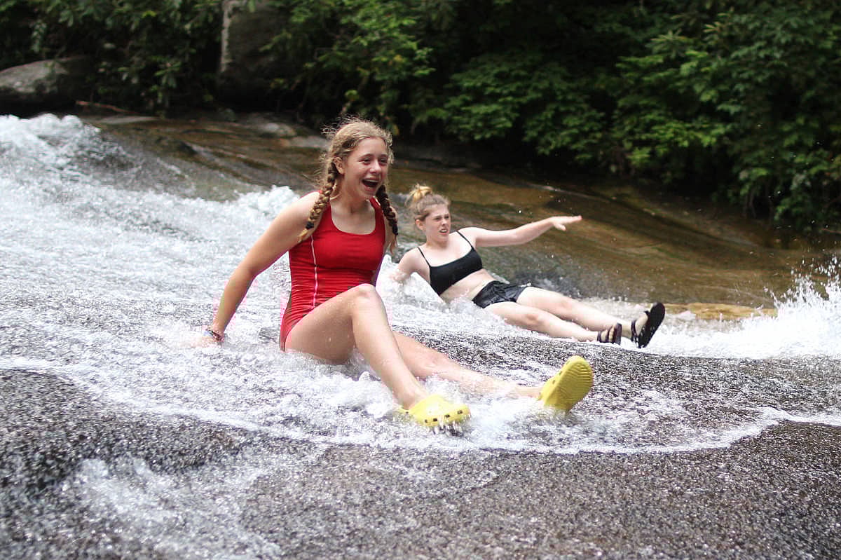 summer camp sliding rock