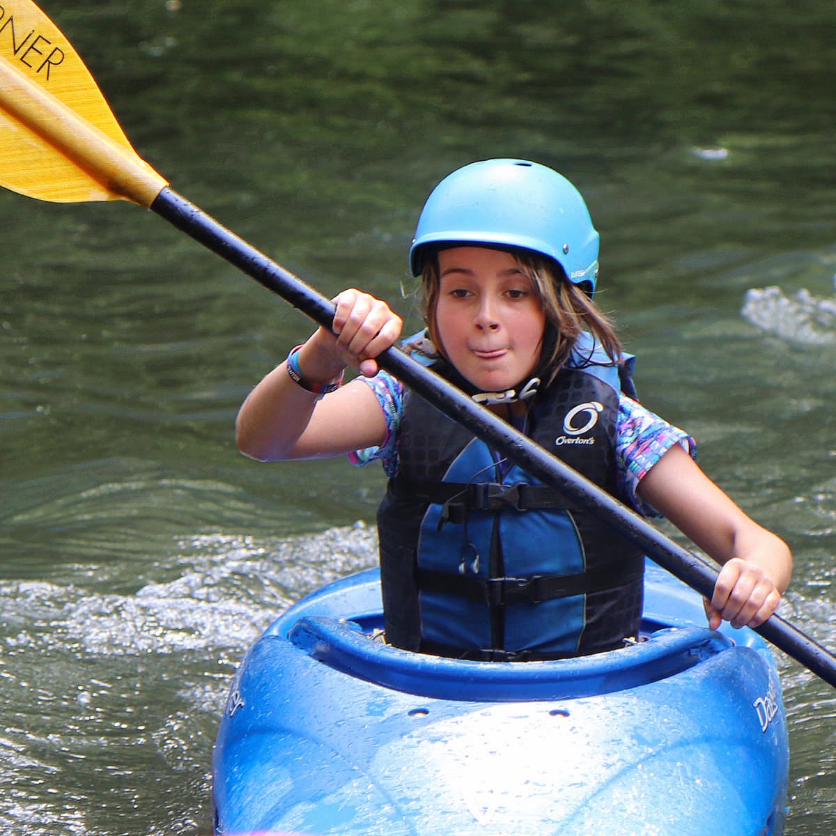 summer camp kayaking girl