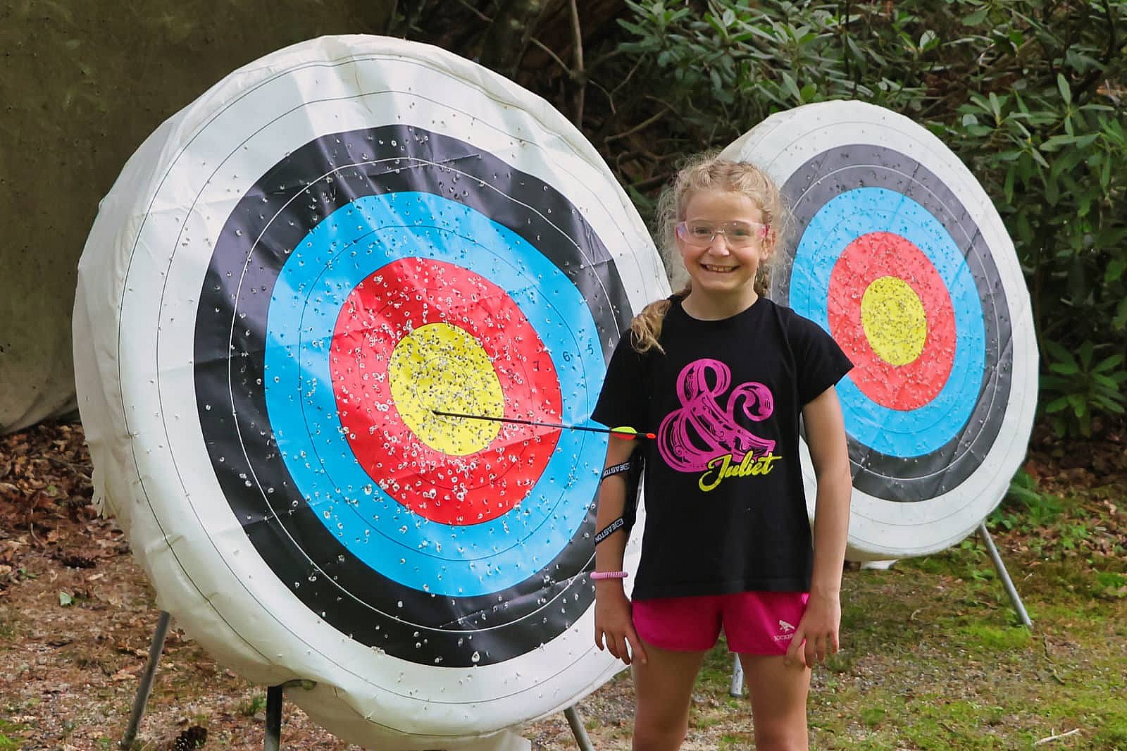 young kid archery bullseye