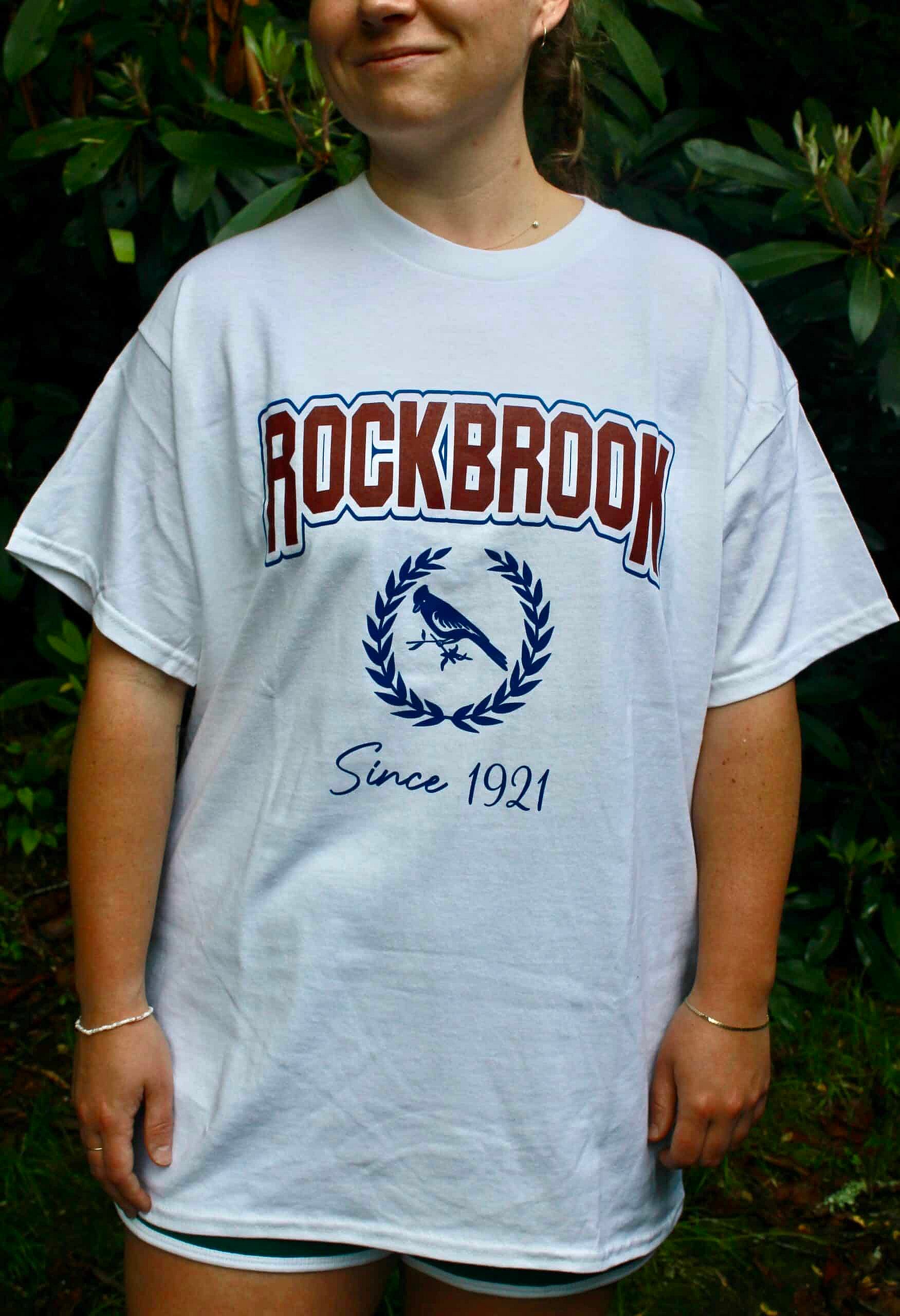 classic white tee modeled