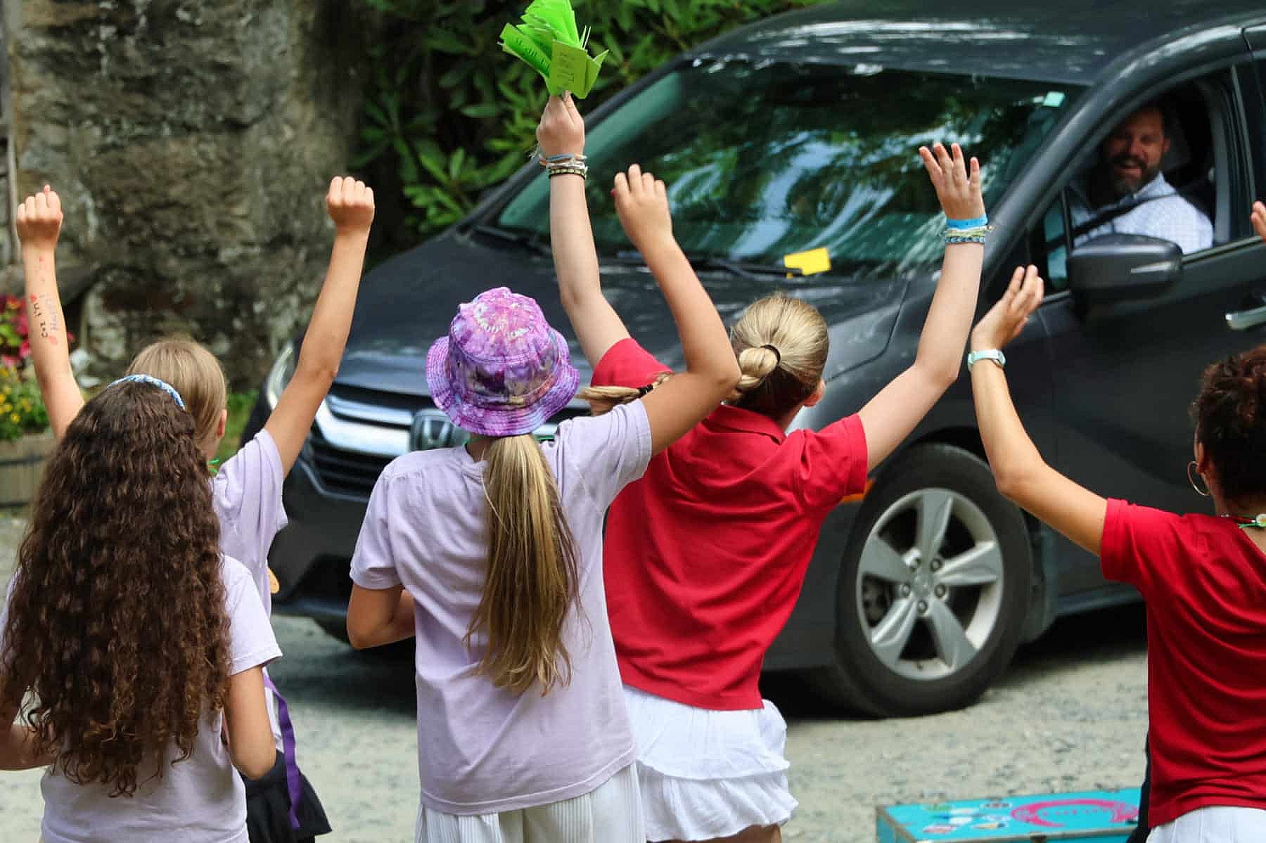 day of summer camp cheering