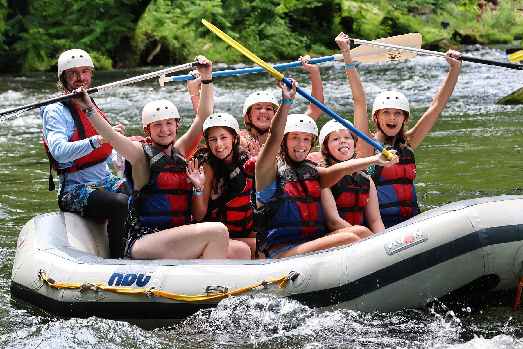 silly camp rafting kids