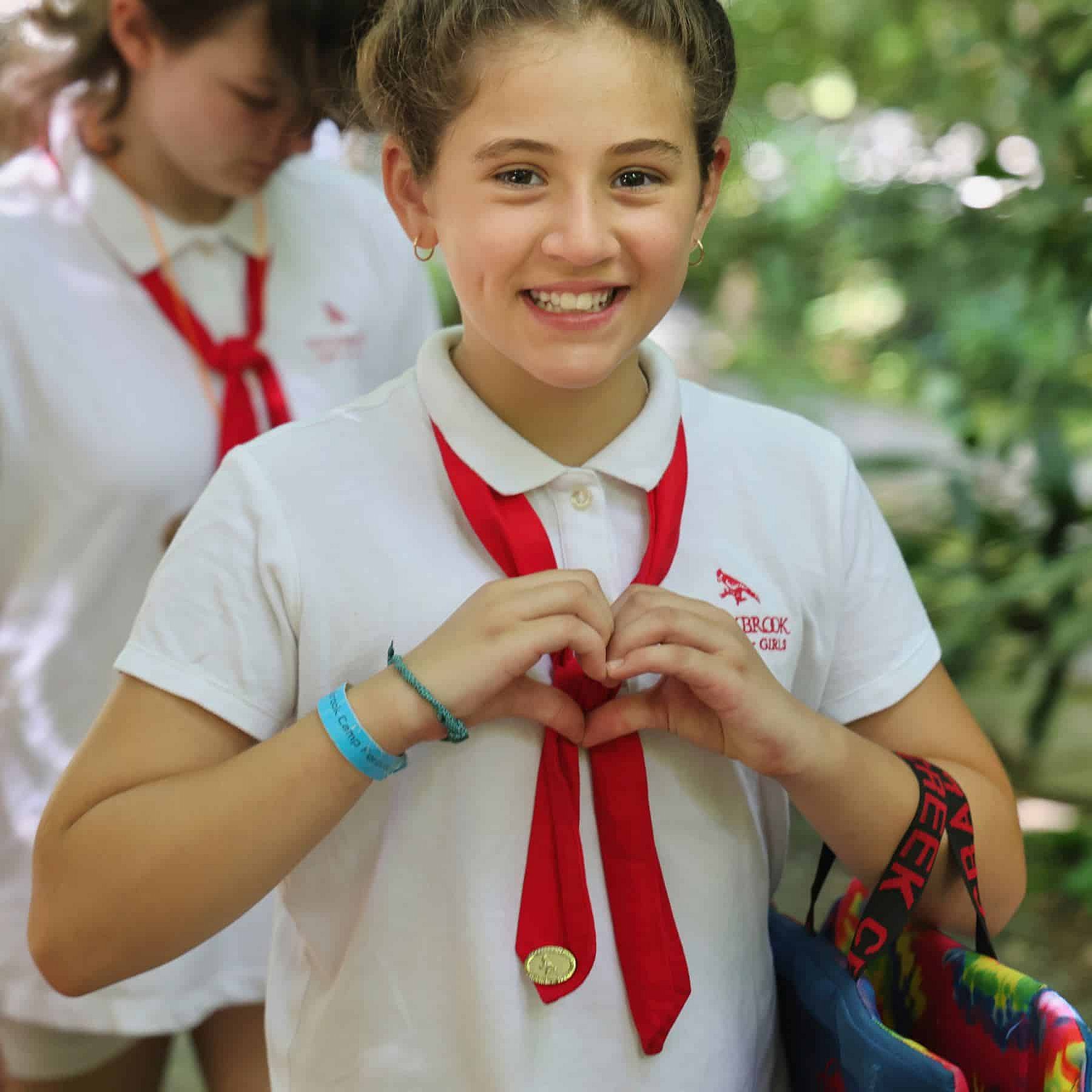 summer camp hands heart