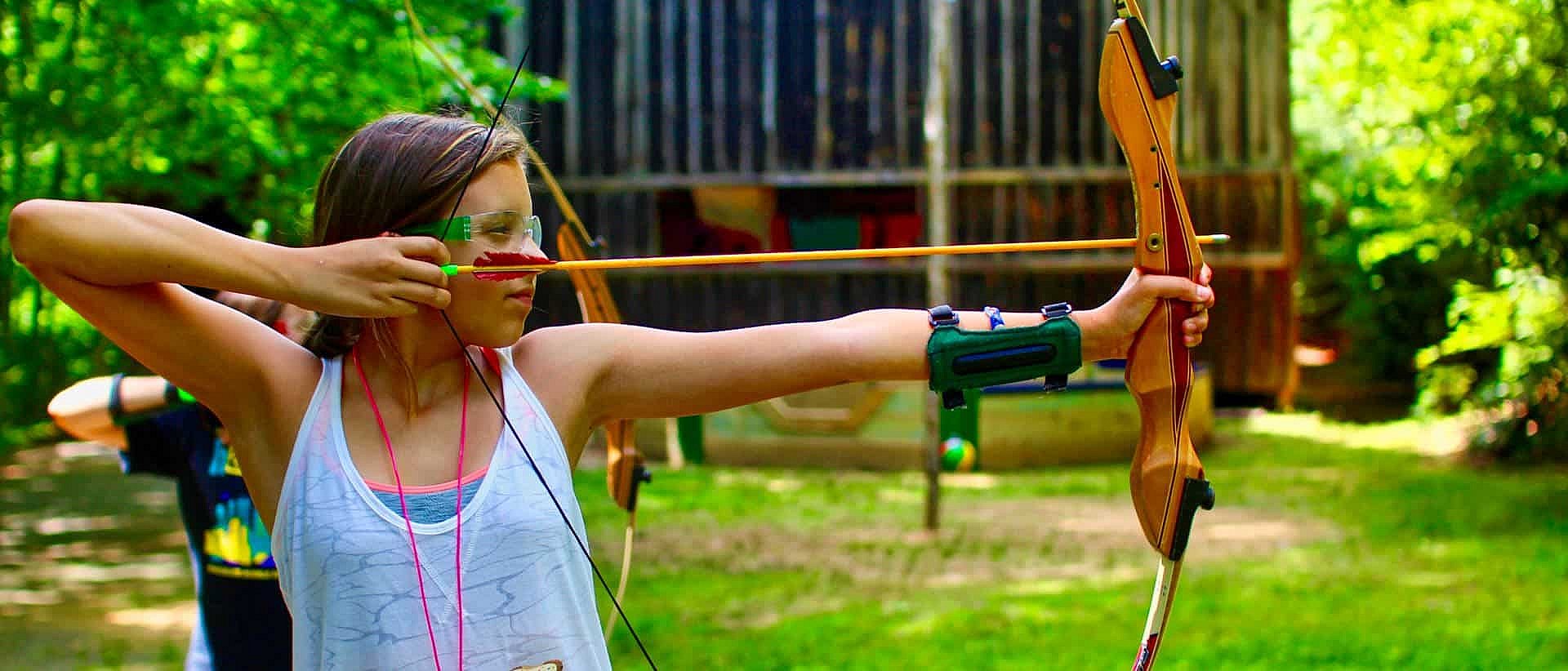 camp girl archery pull