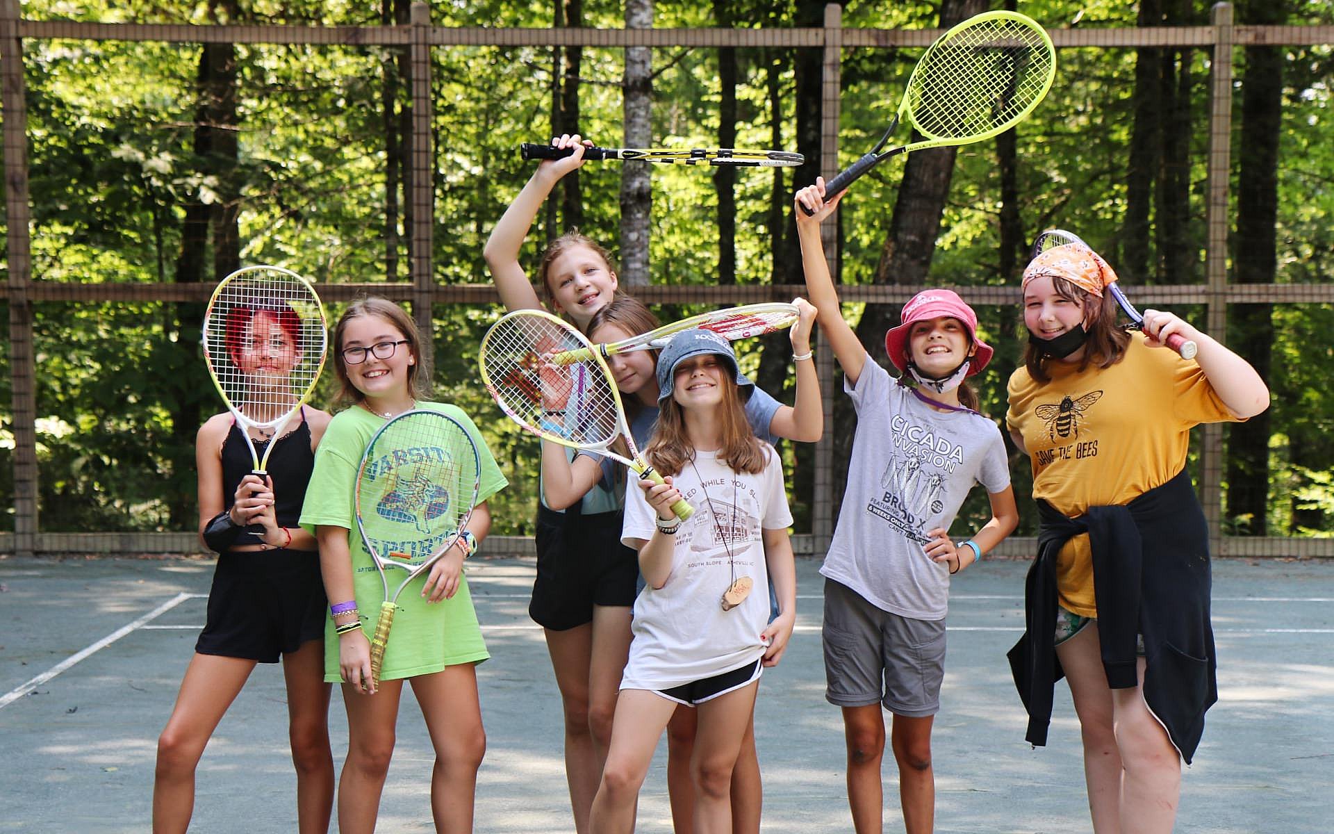 tennis camp for girls group