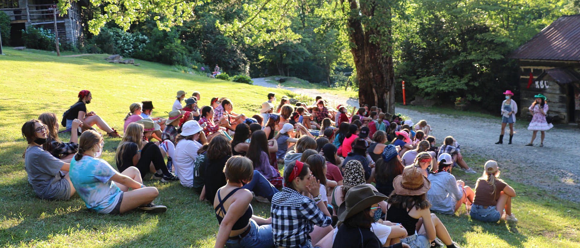 assembly at summer camp