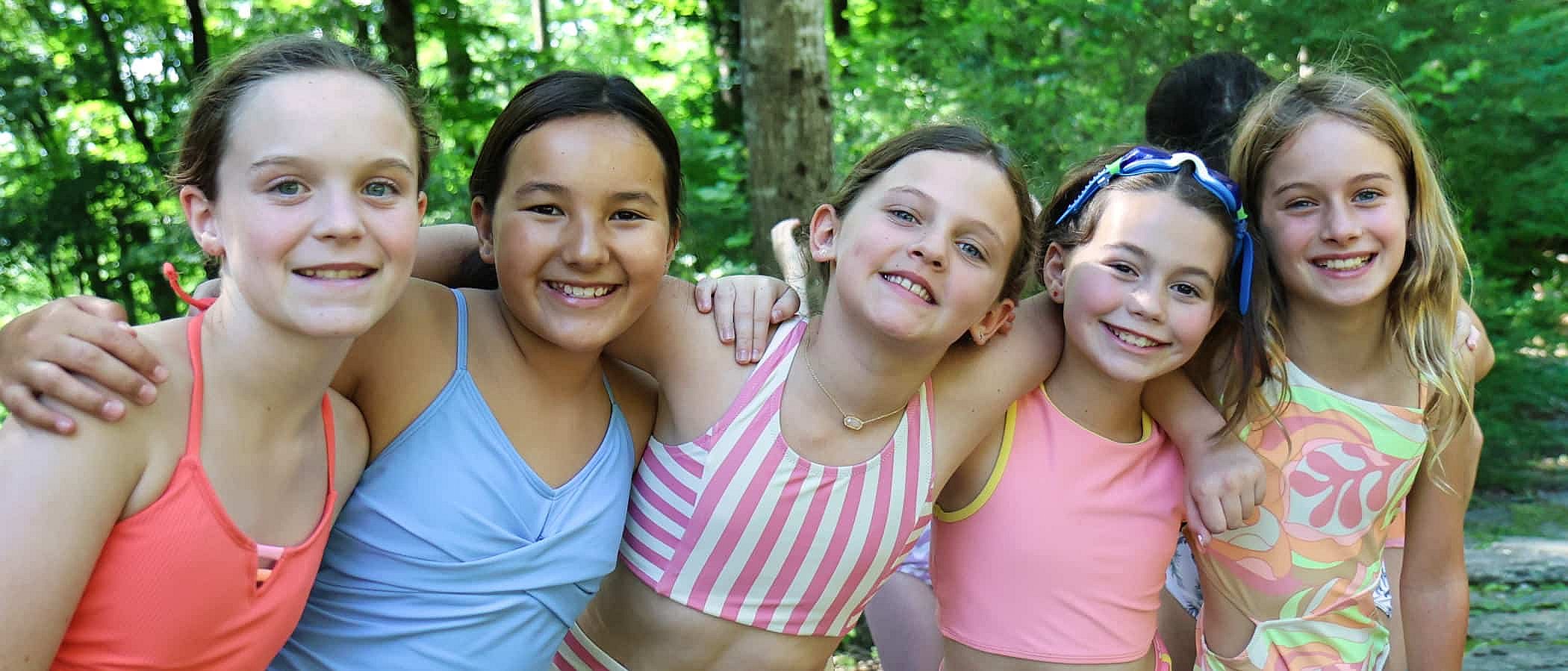 summer camp swim friends