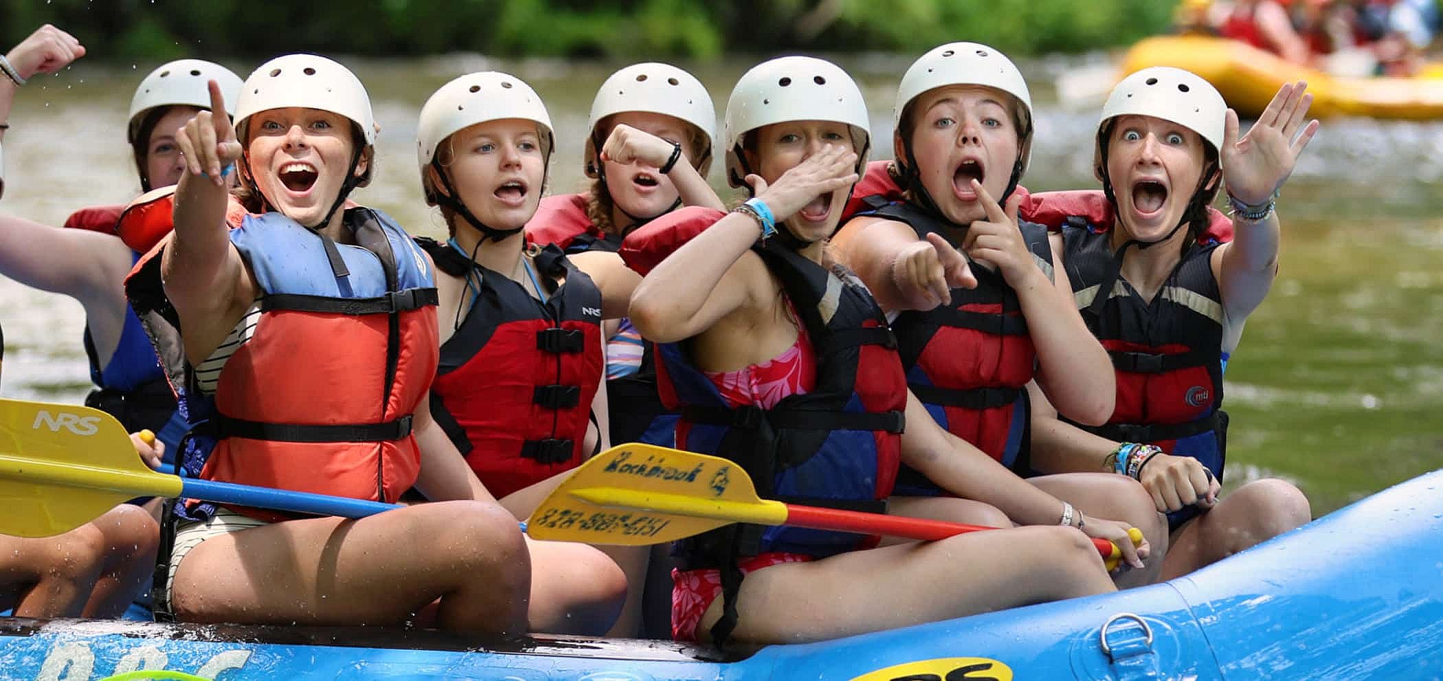 silly rafting camp girls
